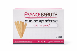 מקלות עץ קטנים לשעווה – 200 יחידות (דיוק מושלם לפנים)