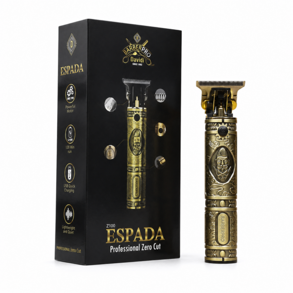 אריזה קדמית של מכונת תספורת BarberPRO ESPADA Z100