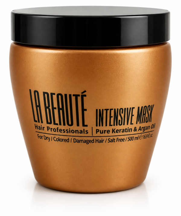 LA BEAUTE Intensive Mask מסכת קרטין ושמן ארגן לשיער יבש ופגום 500 מ"ל