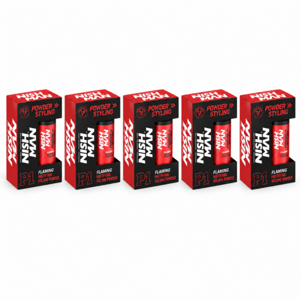 דיל 5 יחידות אבקת נפח NISHMAN P1 Flaming במחיר 200 ₪