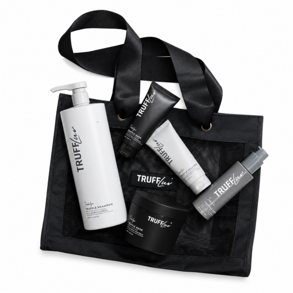 מארז Beach Bag כמהין TRUFFLUV עם שמפו מסכה וסרום לשיער