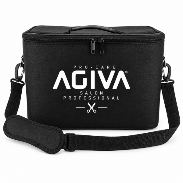 תיק ציוד מקצועי לספרים Agiva V-17 מידה M שחור עם רצועת כתף