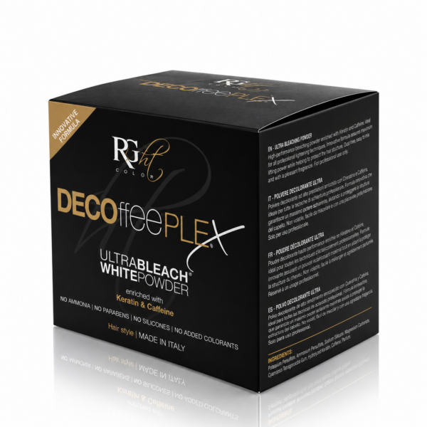 אריזת אבקת הבהרה לבנה DECOFFEEPLEX של RIGHT COLOR במשקל 500 גרם